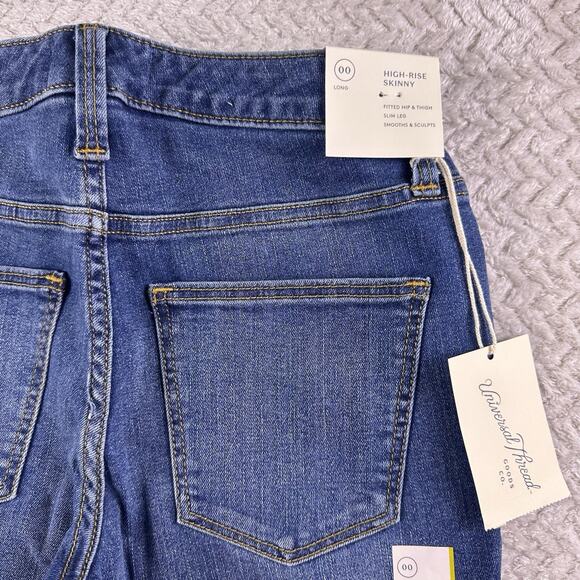 Universal Thread Women’s High Rise Skinny Stretch Blue Jeans 00 /24 NWT Lot of 3 - Picture 6 of 16